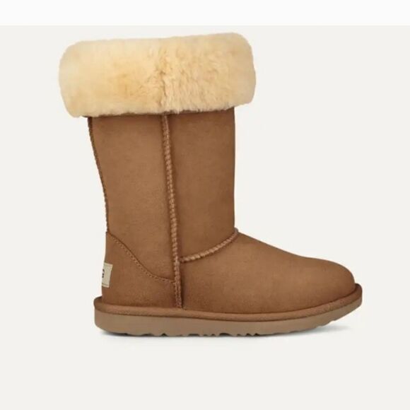 NWT UGG Kids' Classic Tall II Water Resistant Boots Size 13 little girl Chestnut - Picture 5 of 7